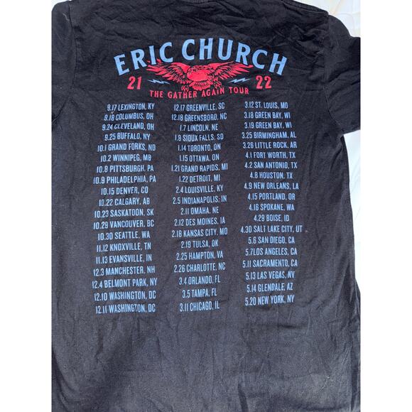 ERIC CHURCH CONCERT TEE size Small S “The Gather Again Tour” - Picture 4 of 4